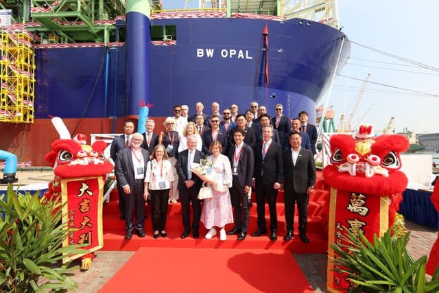 Successful Naming Ceremony of BW Opal, a vessel completed by Seatrium