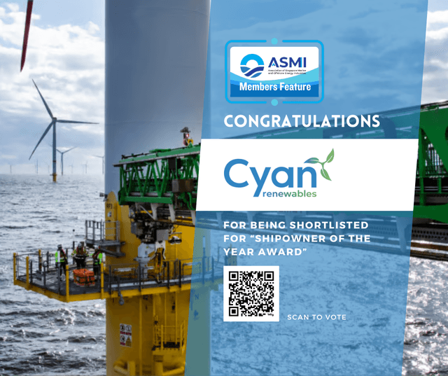 Cyan Renewables Shortlisted for Shipowner of the Year at OSJ 2026